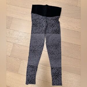 NUX Grey + Black Leopard Print Leggings